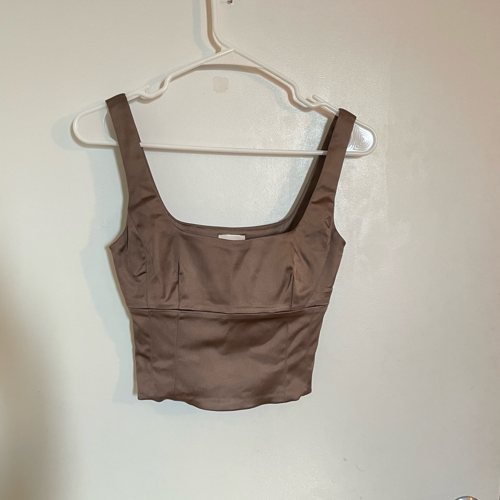 Aritzia Wilfred Cocoa Tank Top